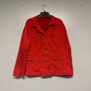 Women's Avenue Jeans Red Utility Jacket Plus Size 22 Jean jacket